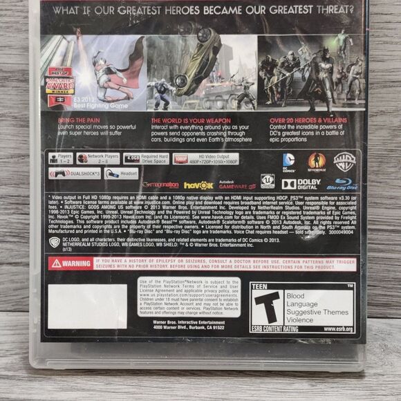 Injustice: Gods Among Us (Sony PlayStation 3, 2013) PS3 GAME COMPLETE DC COMICS - Picture 2 of 4